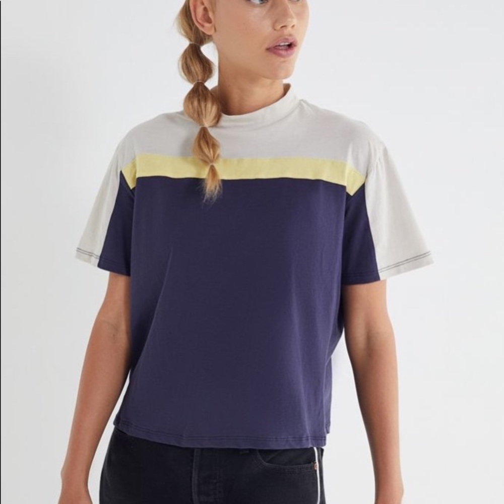 Project Social Striped moto tee